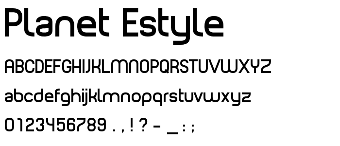 Planet Estyle font